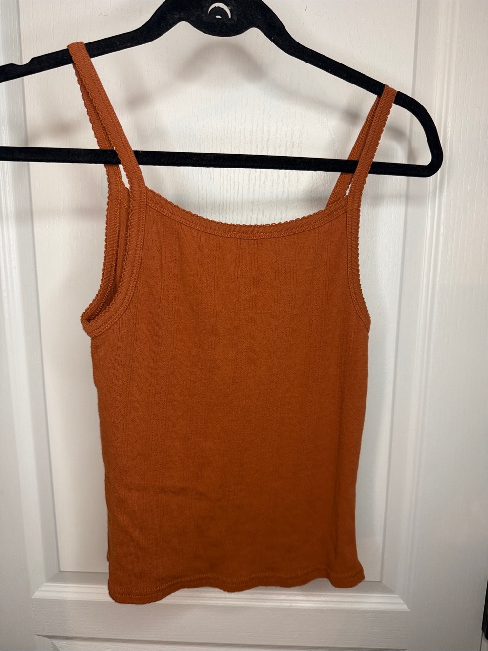 Faherty Slim Ribbed Tank Top in Rust - Picture 5 of 5